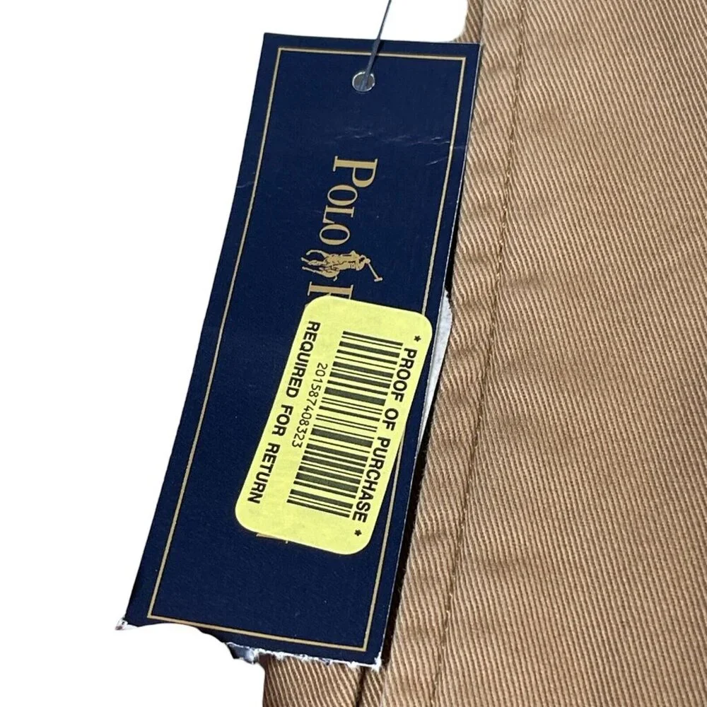 Polo Ralph Lauren Shorts Mens 50B Big‎ Khaki Tyler Chino Classic Pleated 3